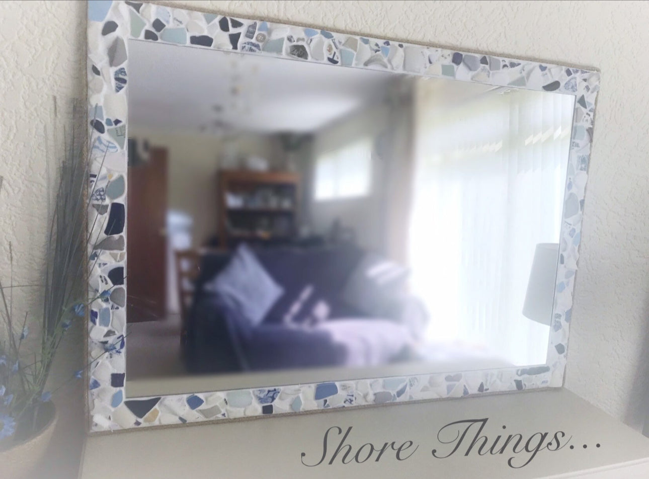 Sea Pottery Mirror 35”x25”