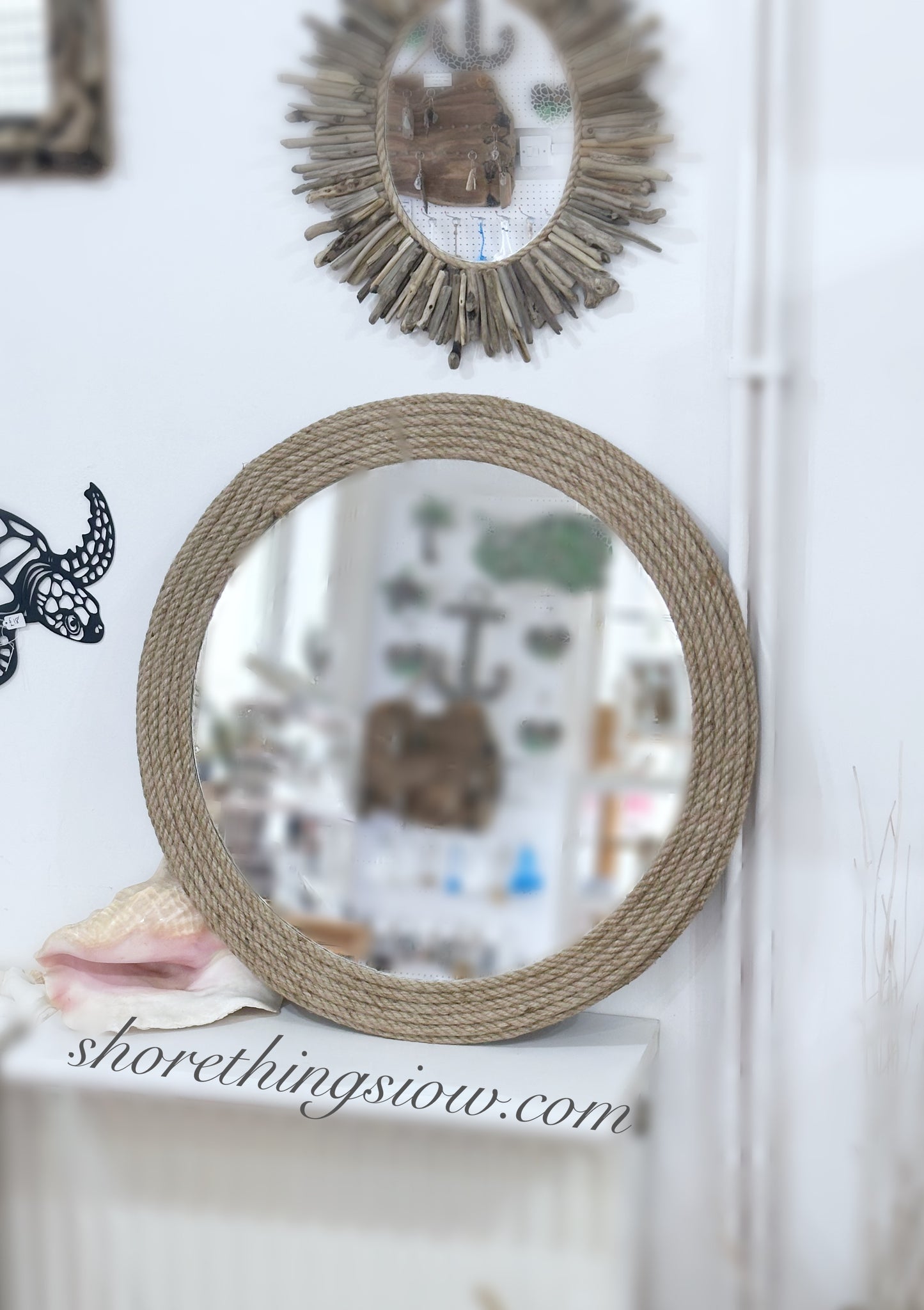 Rope Mirror 22” Large Jute