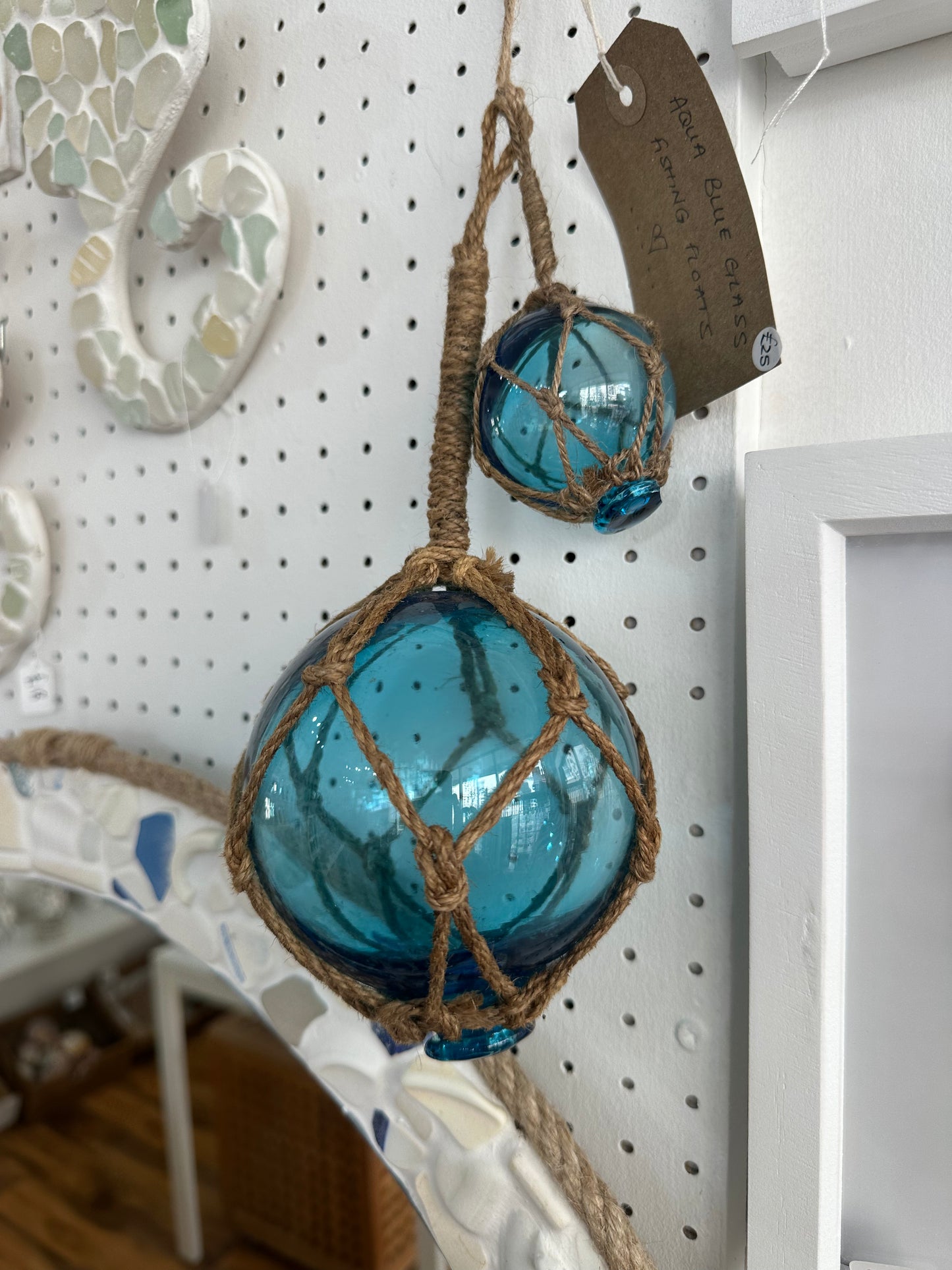Aqua Blue Glass Buoys