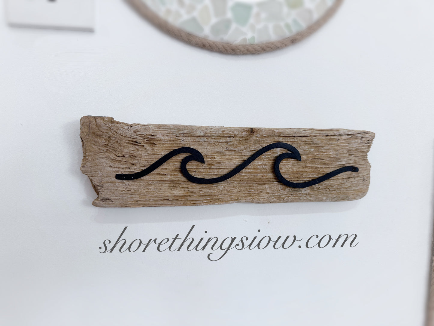 Driftwood metal wave art