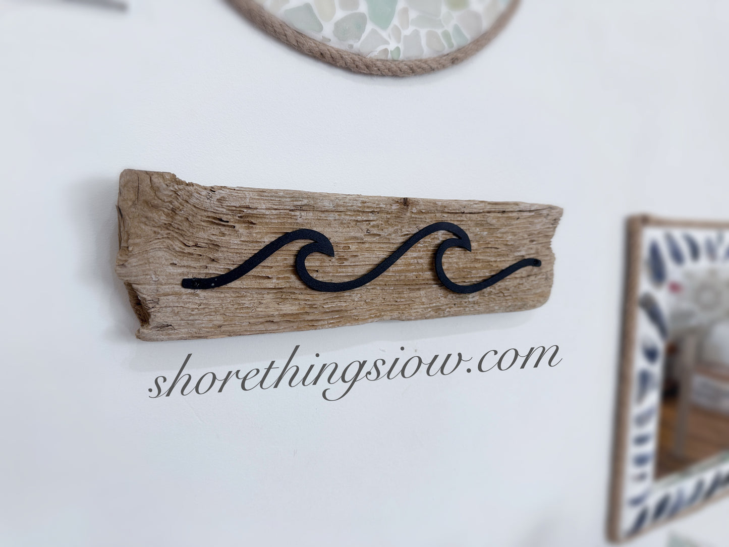 Driftwood metal wave art