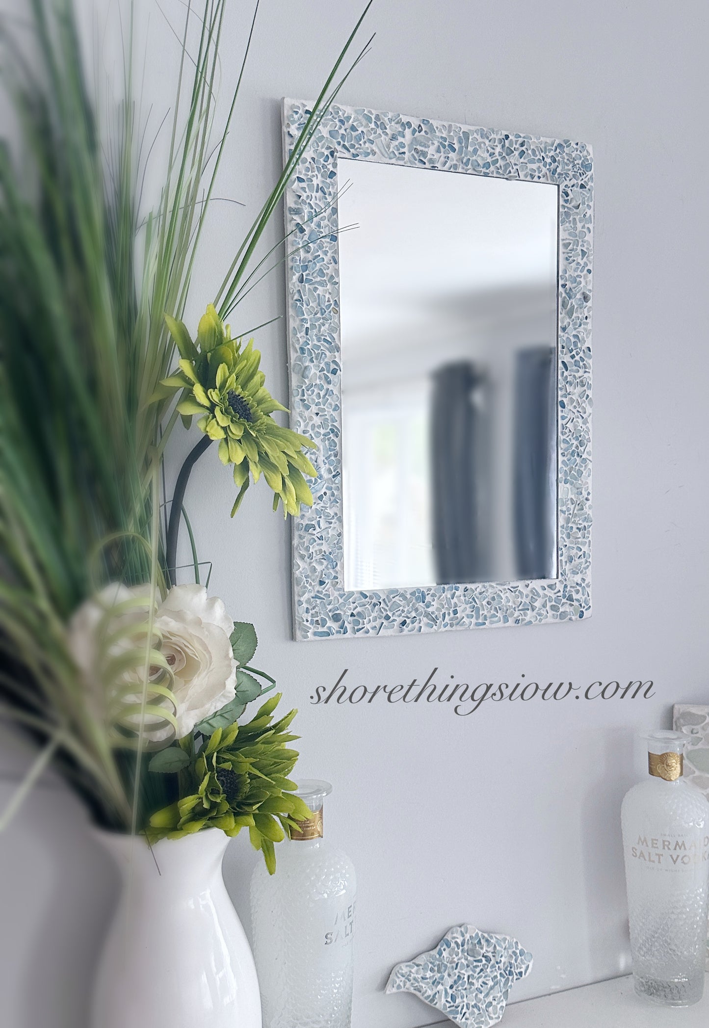 Aqua Marine Crystal Mirror