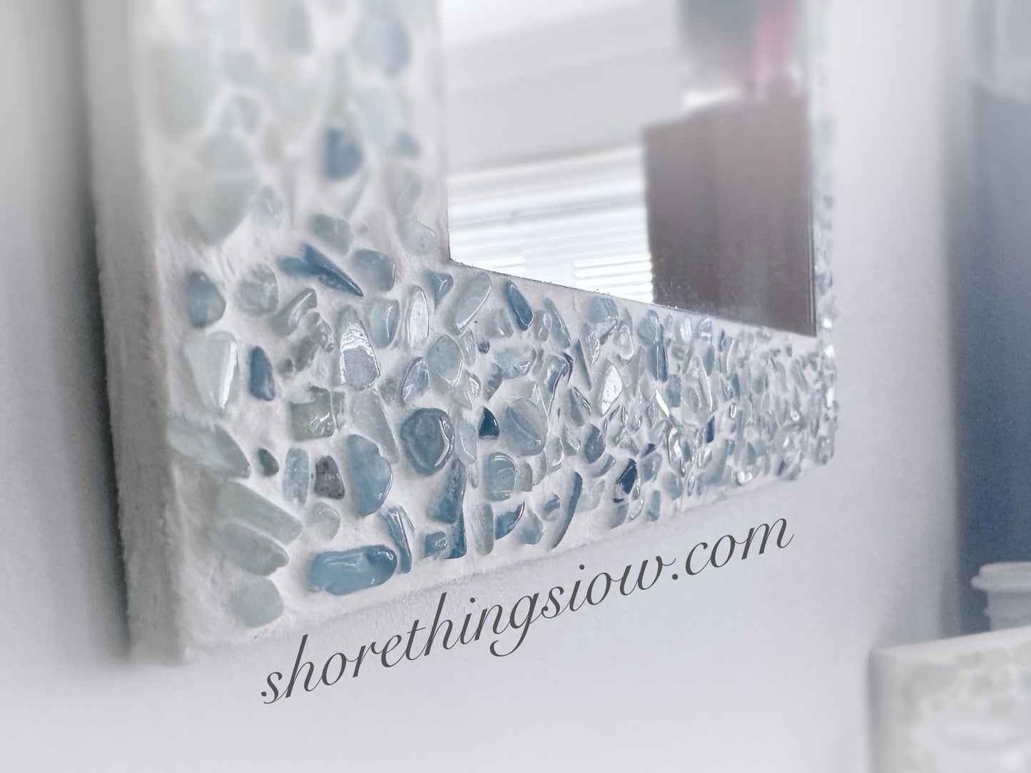 Aqua Marine Crystal Mirror