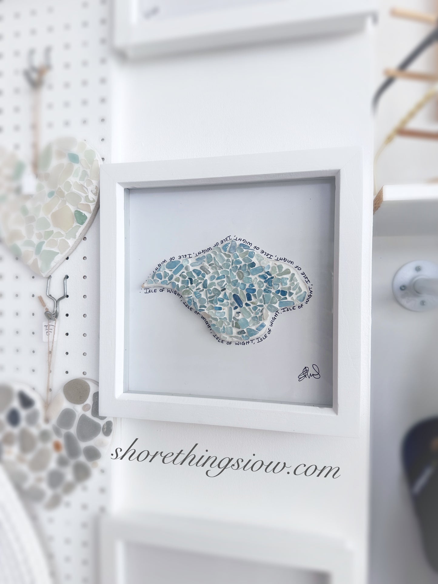 Aqua Marine Crystal Isle of Wight Box Frame