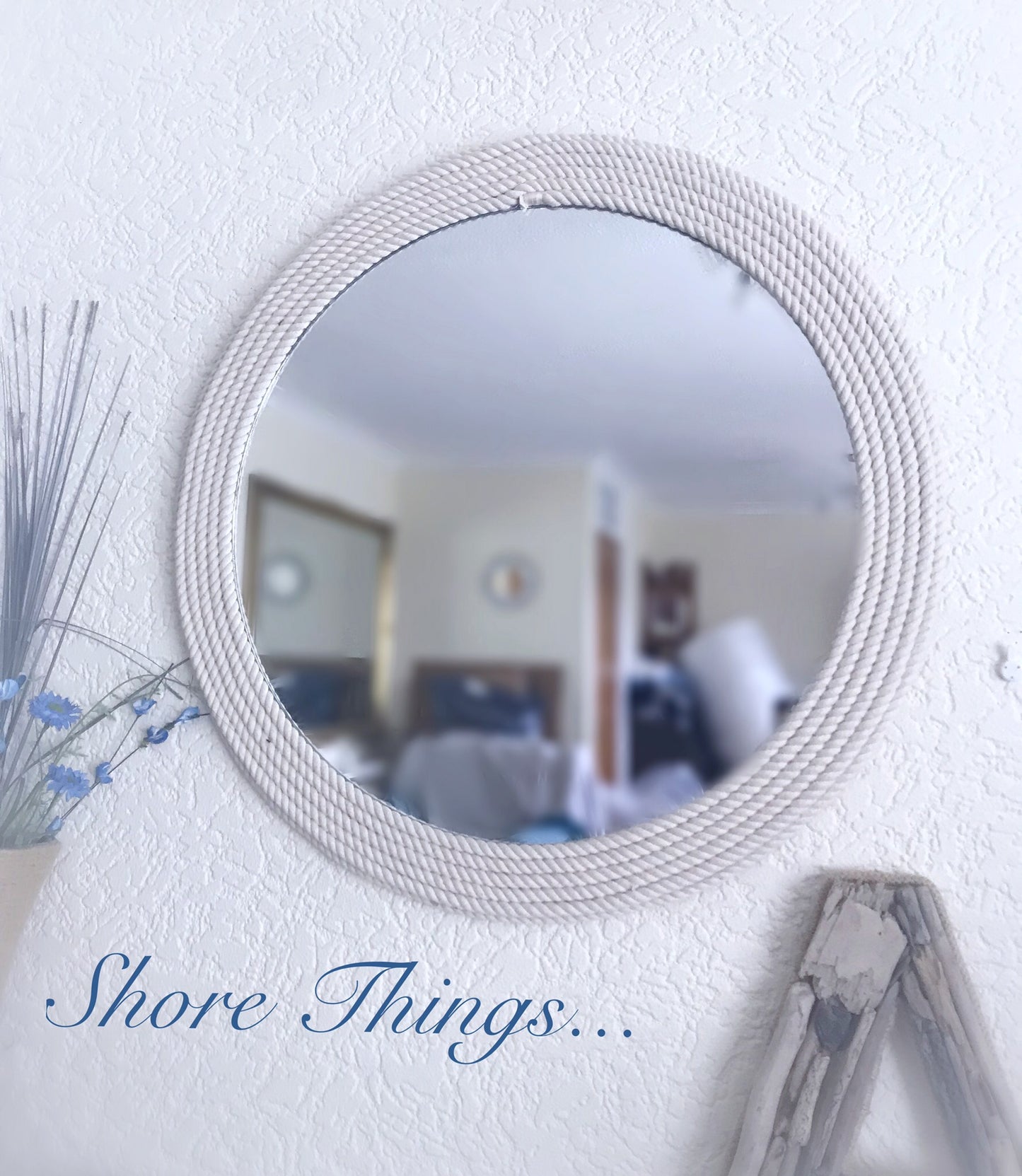 White Rope Mirror 22”
