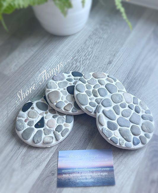 Grey Pebble Coasters