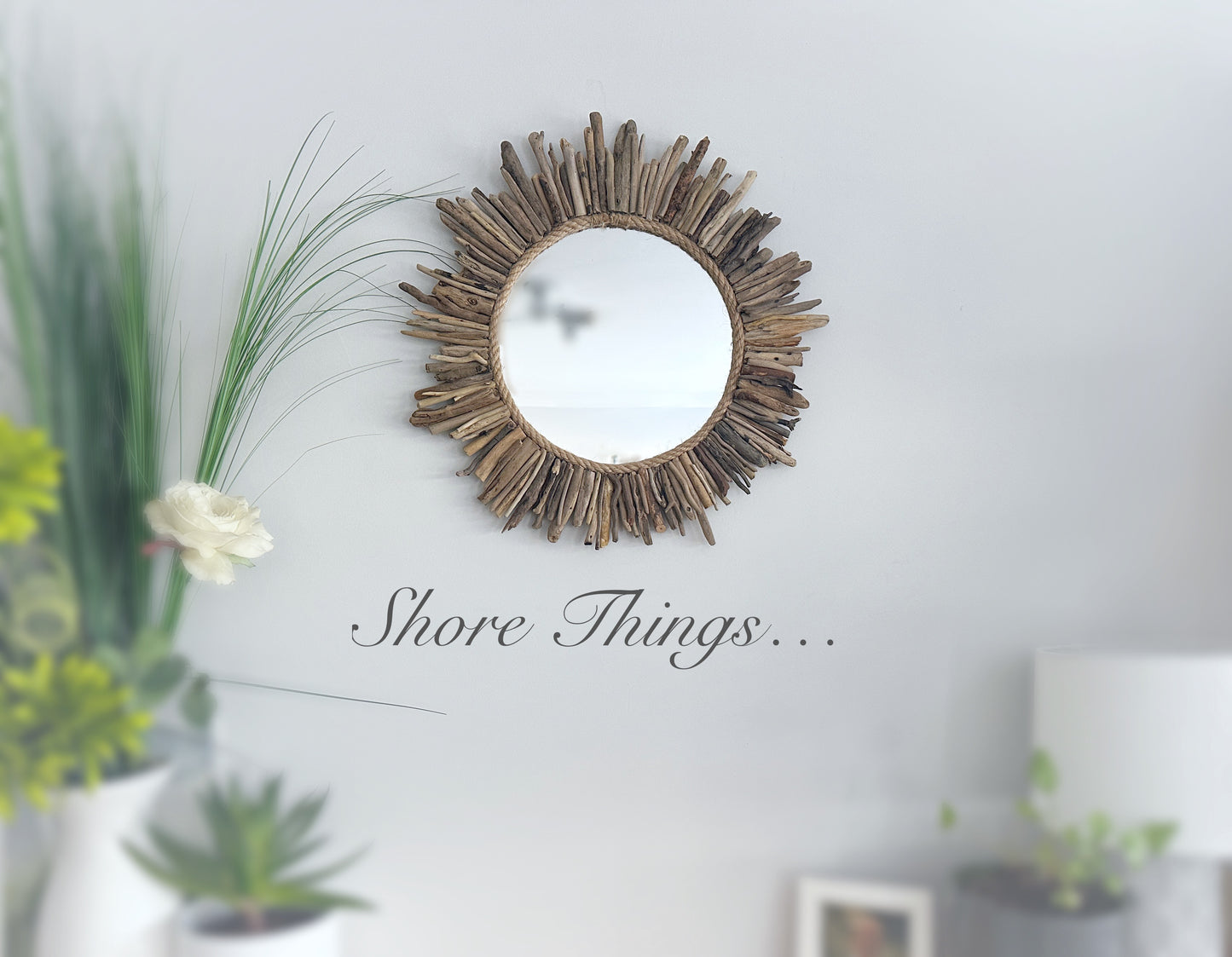 Driftwood Mirror round 17”