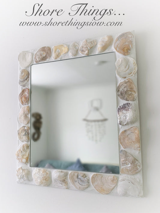 Oyster Shell Mirror 14x16”