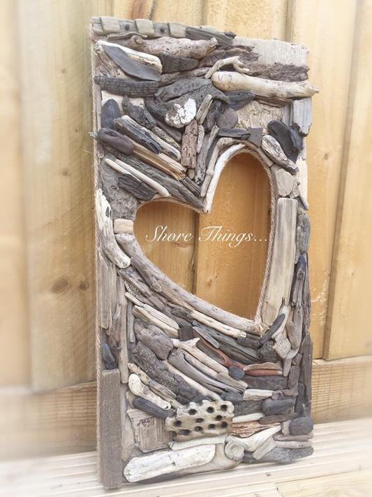 Driftwood Heart Cut Out Art