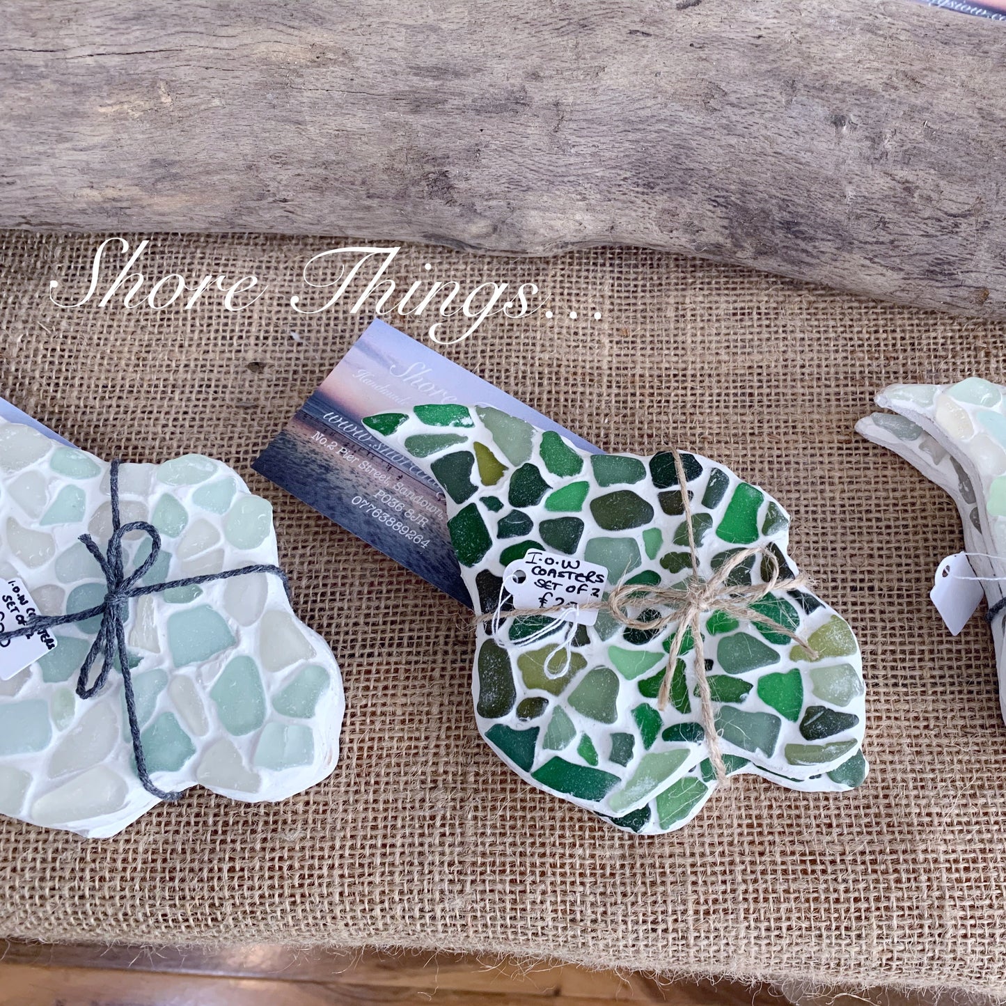 Sea Glass Isle of Wight Coasters