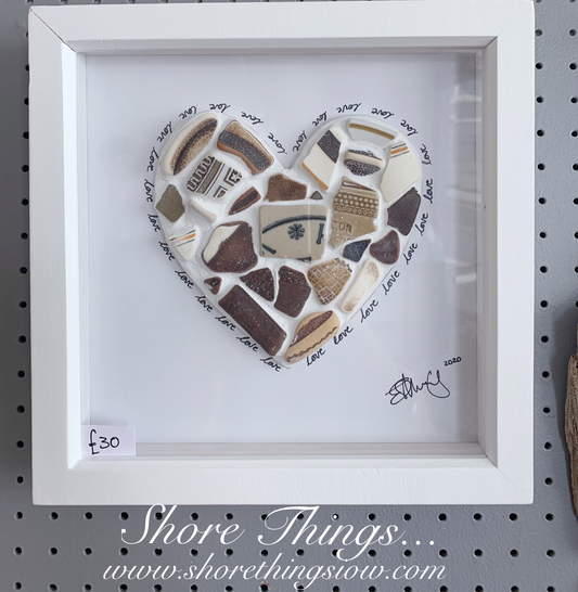Sea Pottery Heart Box Frame