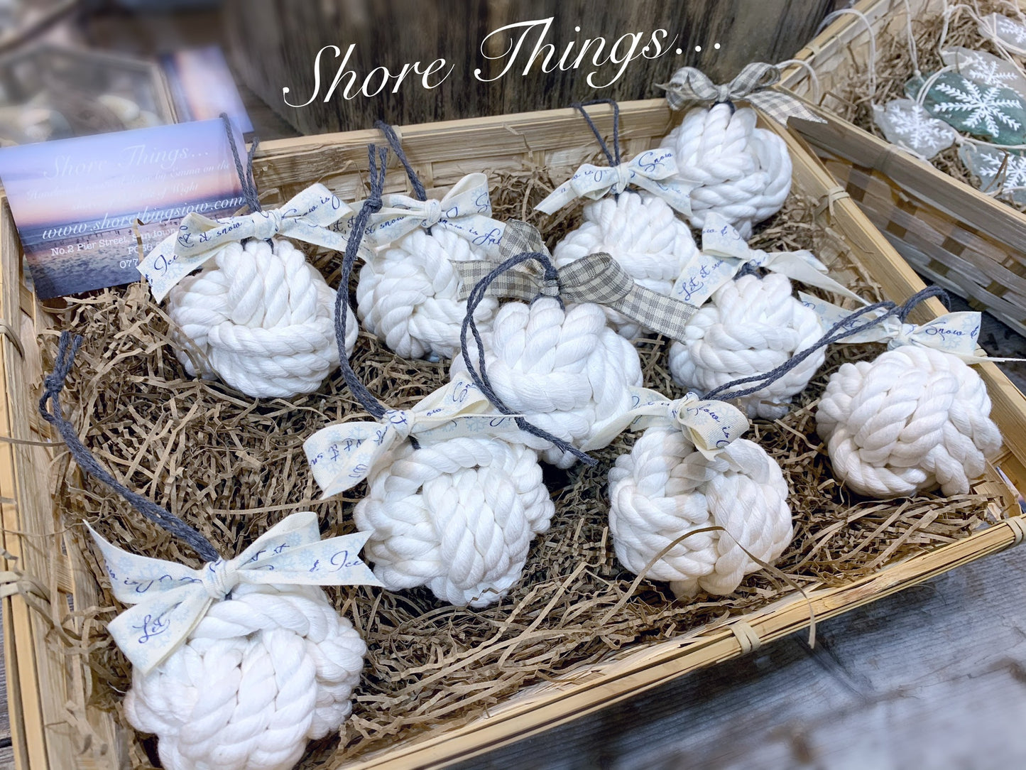 White Rope Knot Bauble