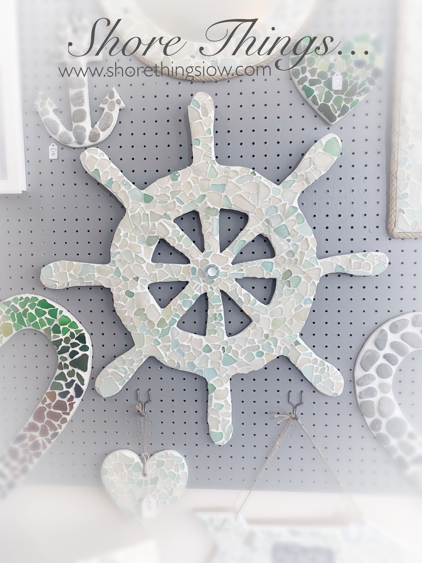 Sea Glass Ships Wheel