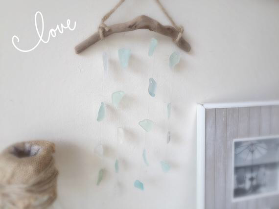 Sea Glass & Driftwood Mobile