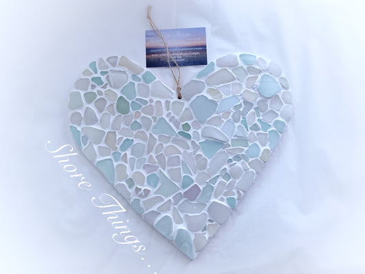 Sea Glass Heart 30cm