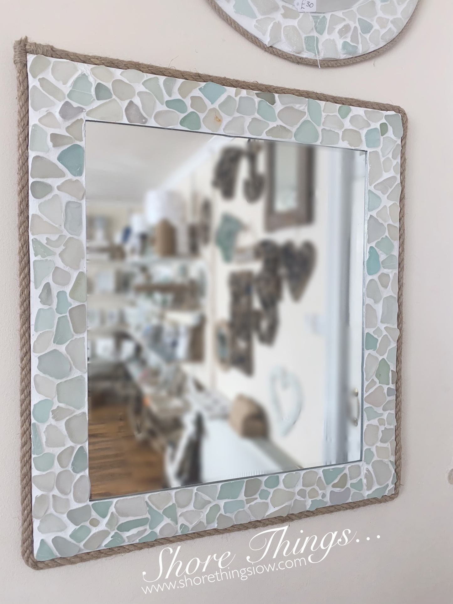 Sea Glass Mirror 14x16”