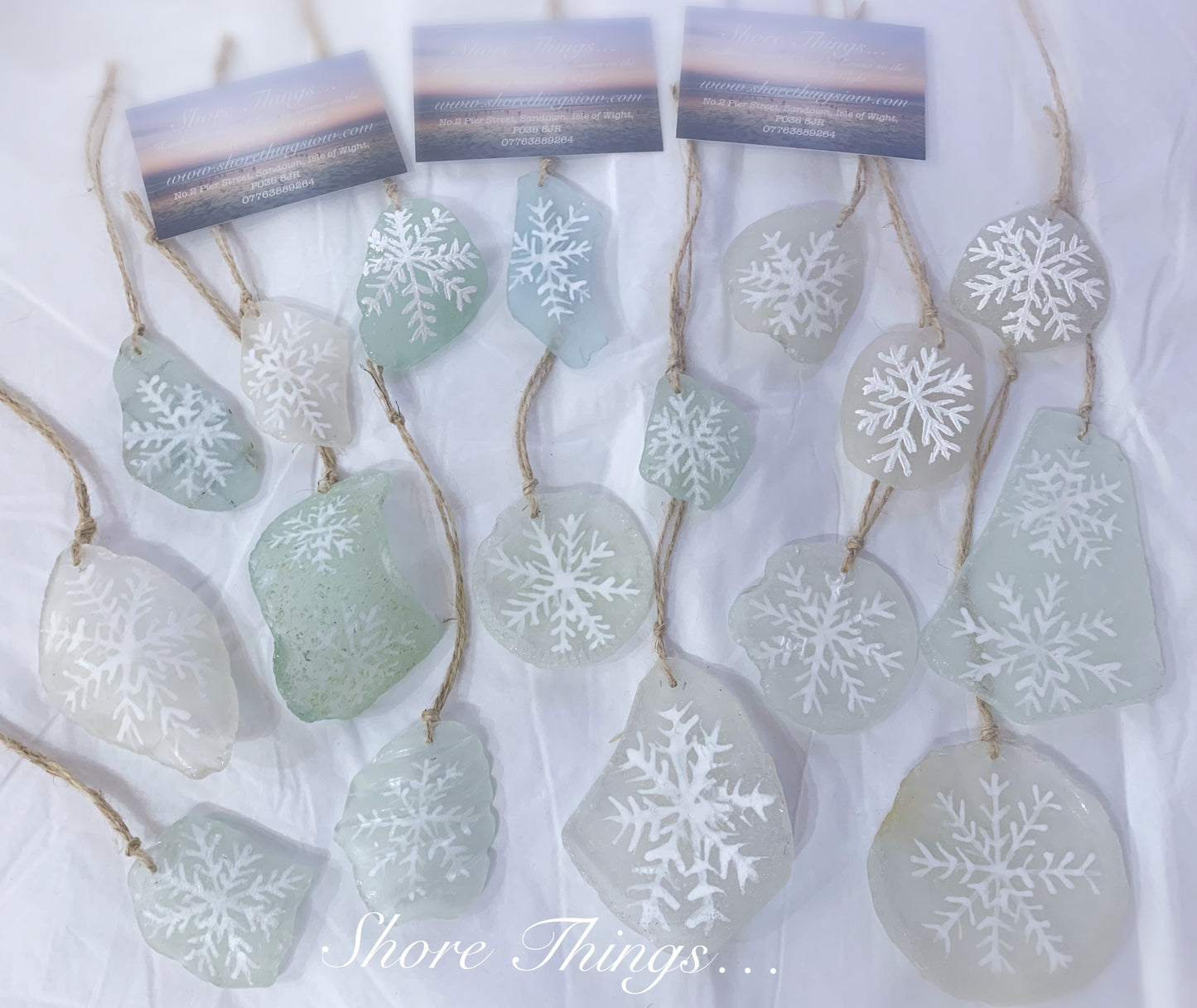 Sea Glass Snowflake Decoration