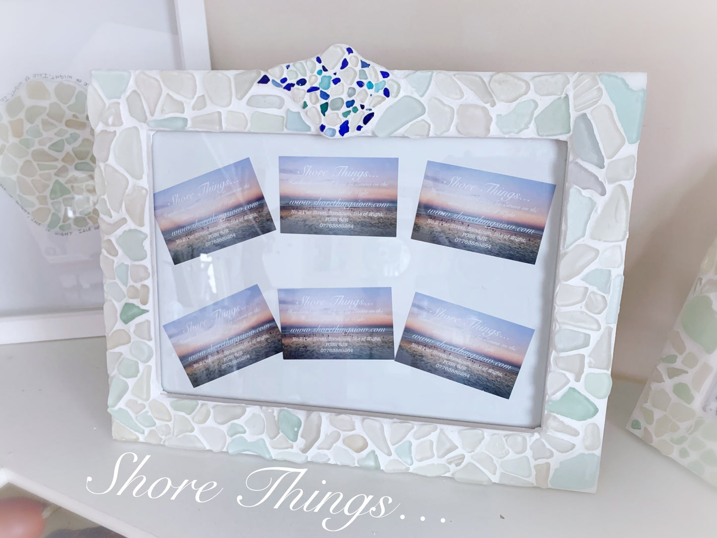 Sea Glass Isle of Wight A4 photo frame
