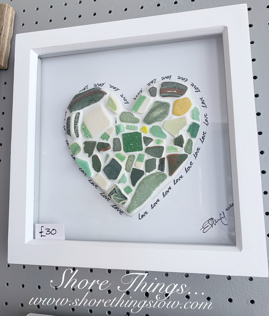Green Sea Pottery Heart Box Frame