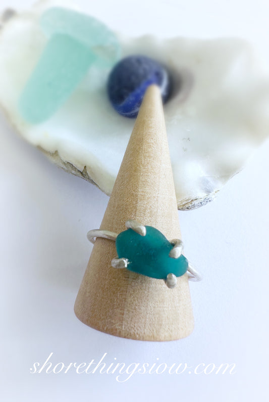 Silver Sea Glass Ring