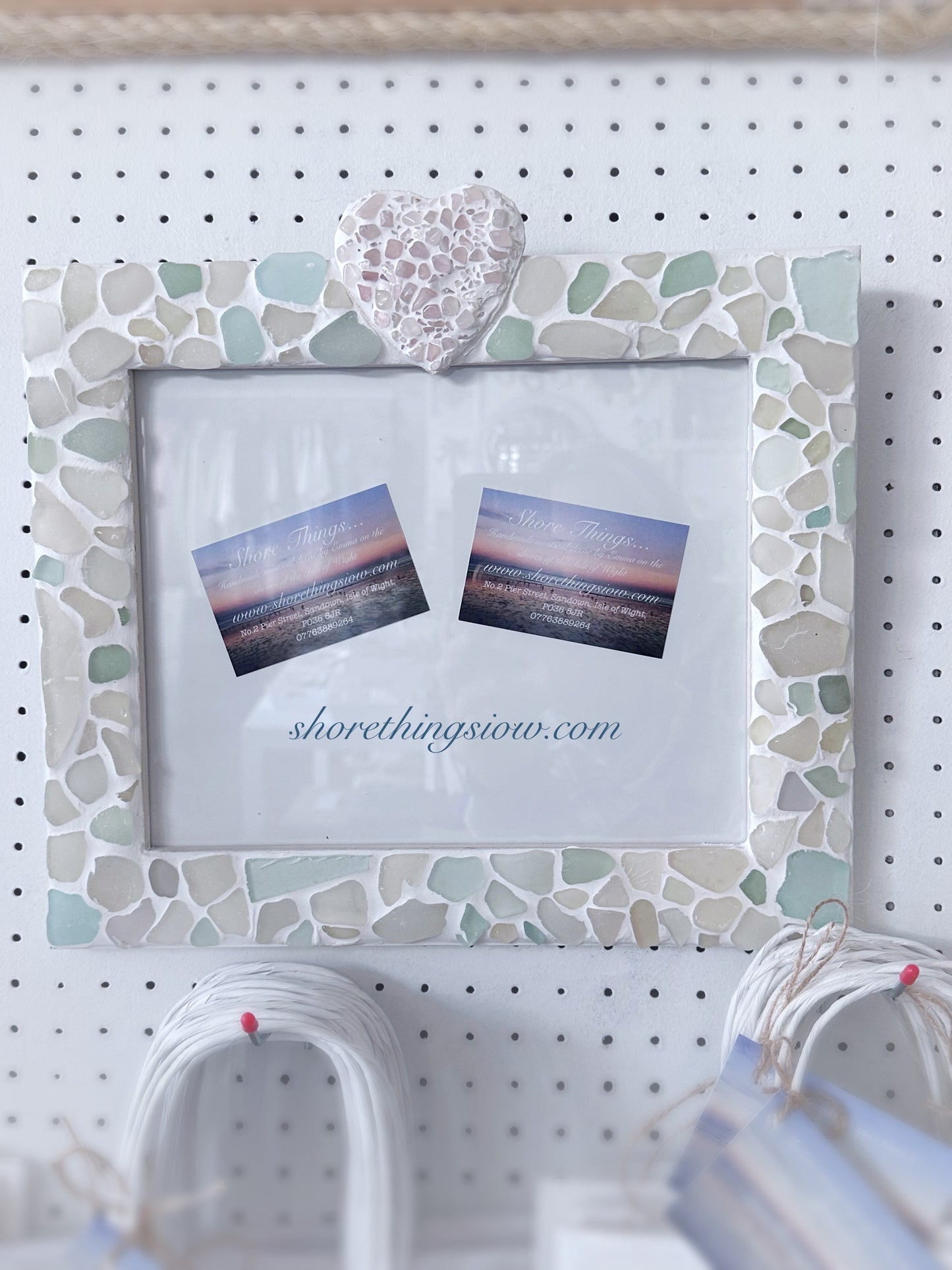 Sea Glass & Rose Quartz Photo Frame