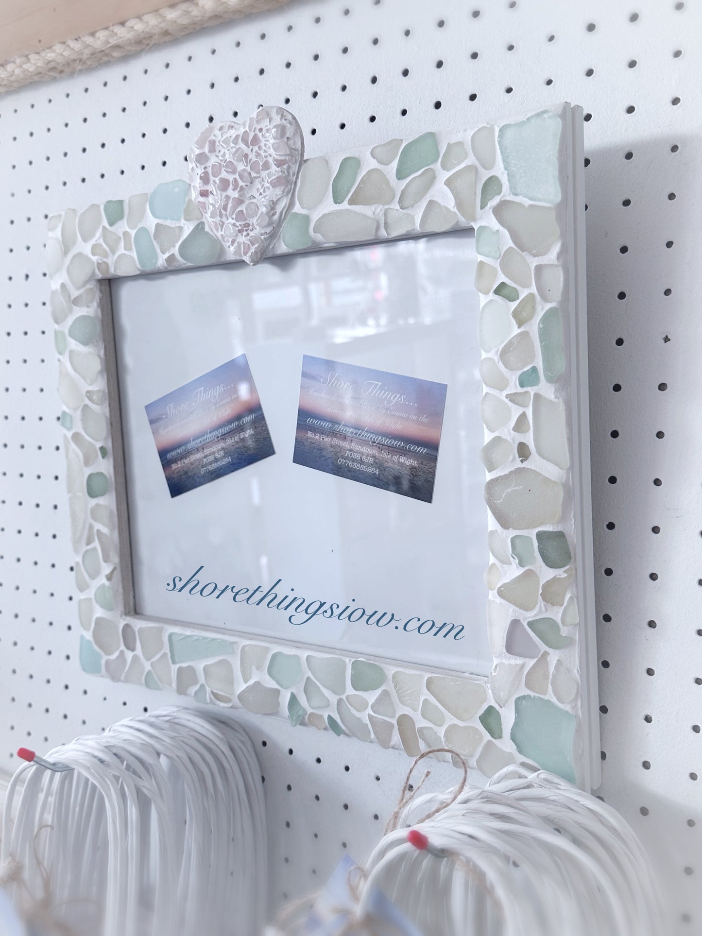 Sea Glass & Rose Quartz Photo Frame