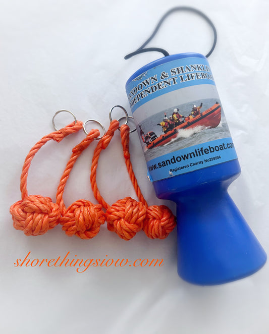 Rope Knot Key Ring Lifeboat Orange