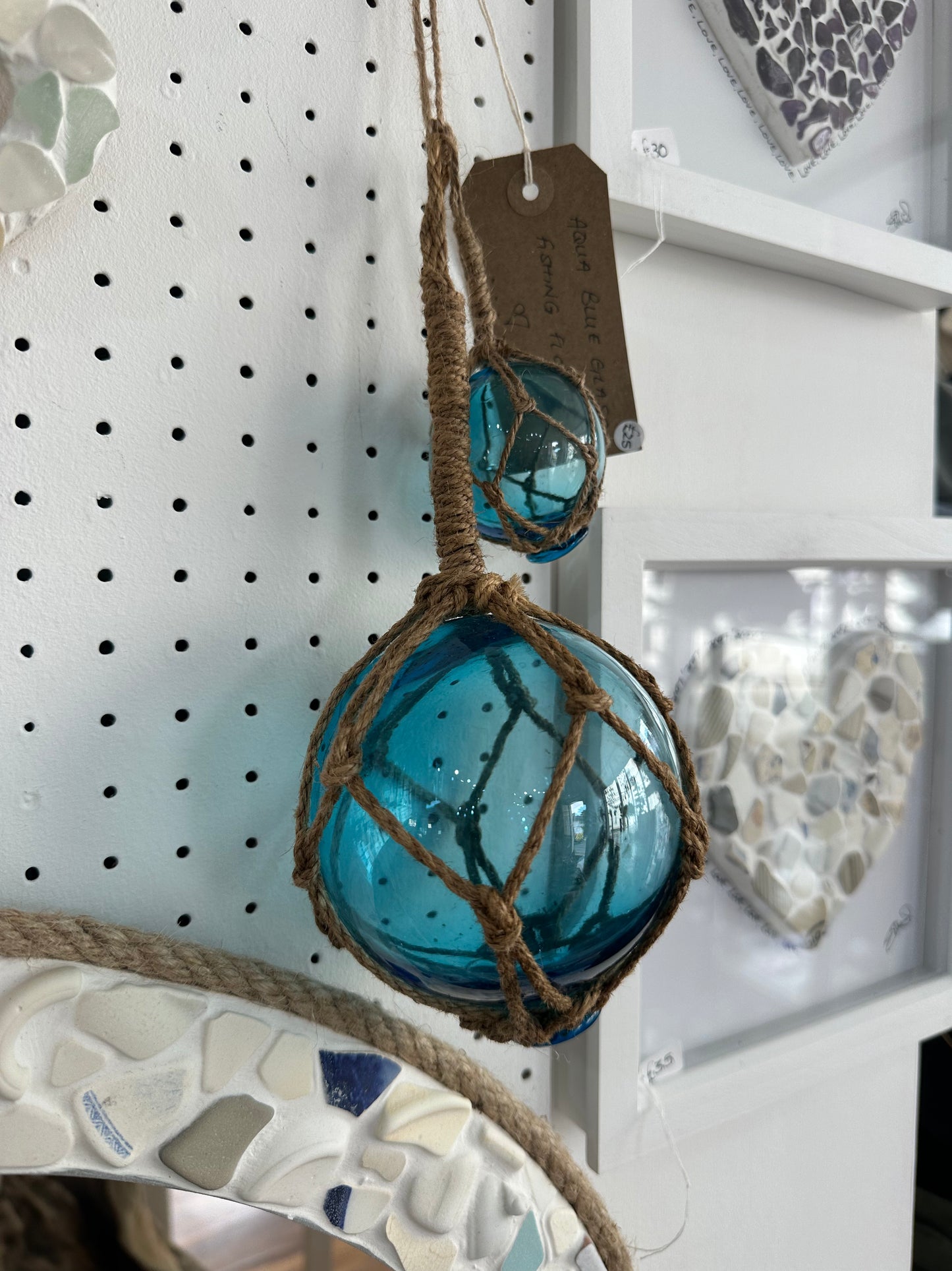 Aqua Blue Glass Buoys
