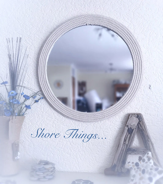 White Rope Mirror 22”