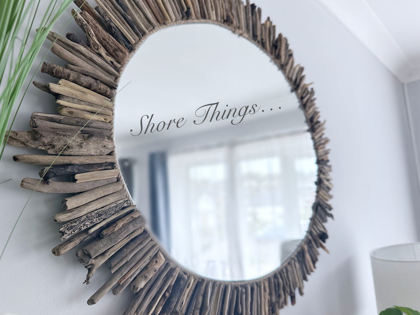 Large Oval Driftwood Mirror