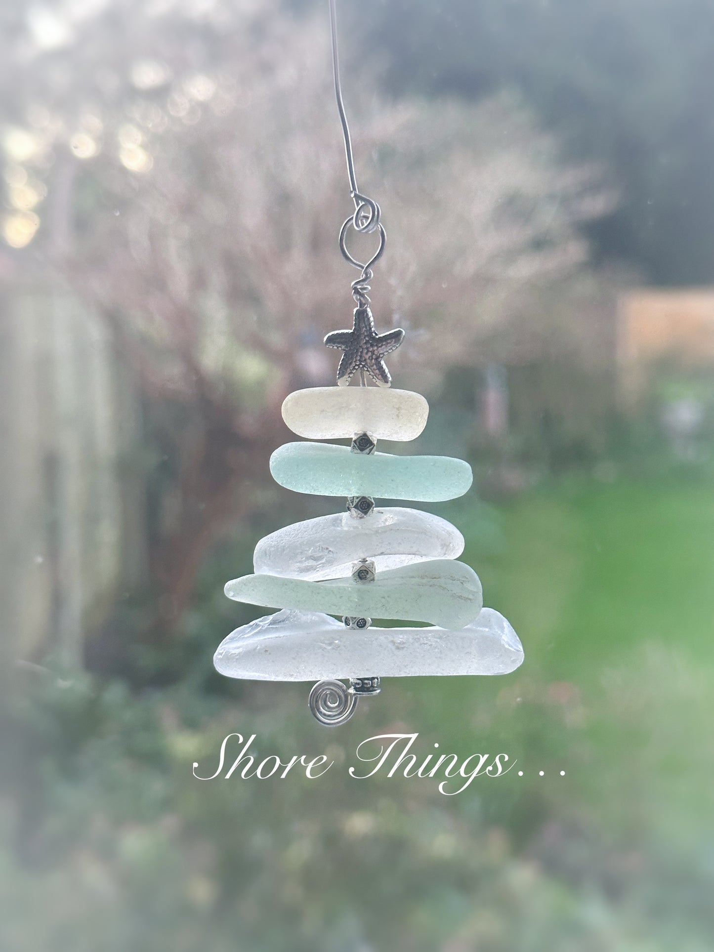 Sea Glass Christmas Tree Hanging