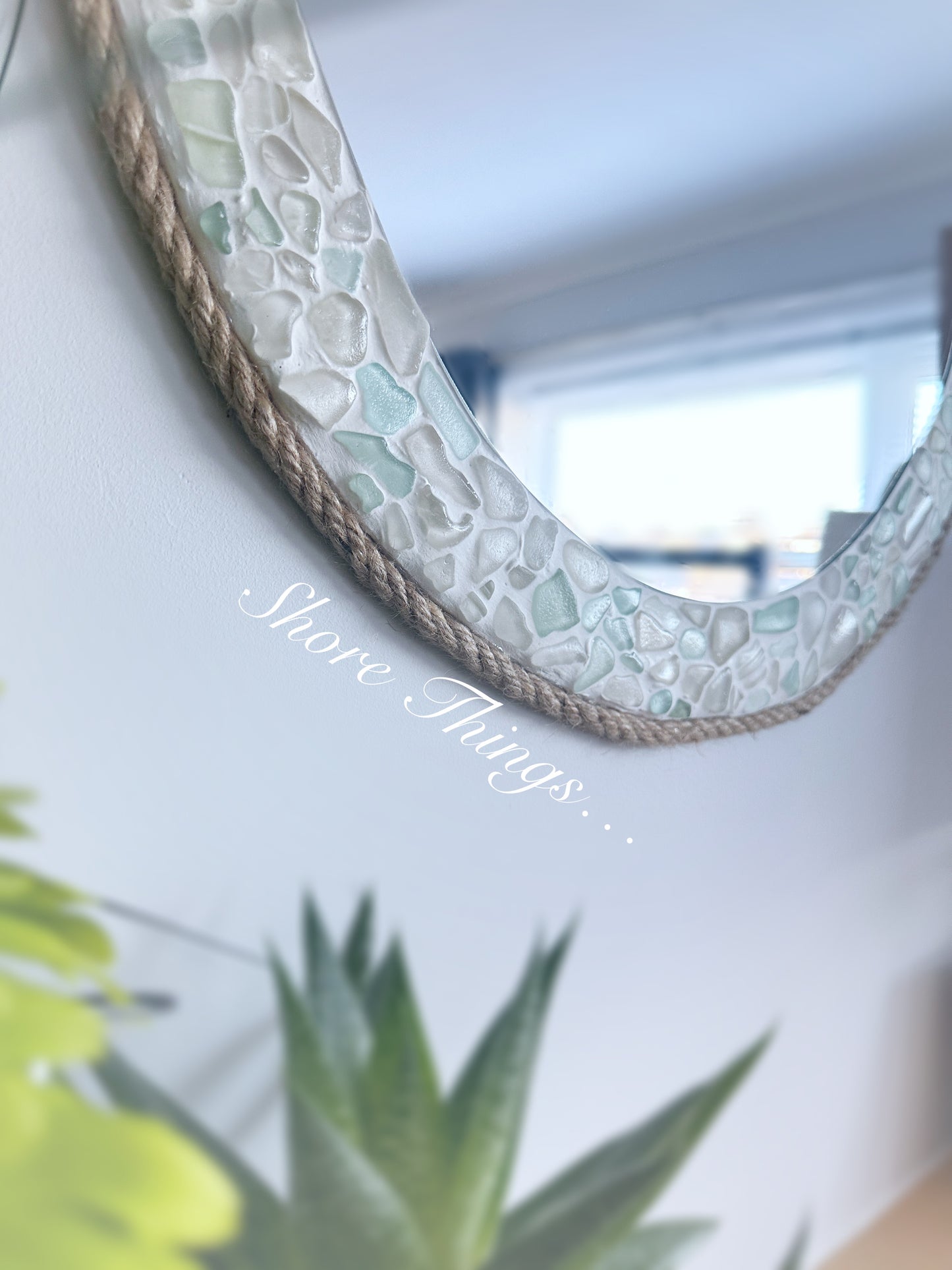 Sea Glass Oval Mirror Large
