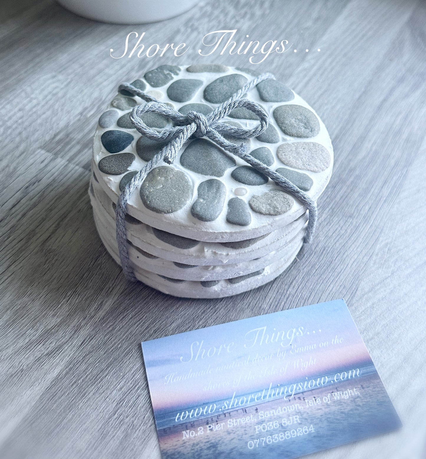 Grey Pebble Coasters