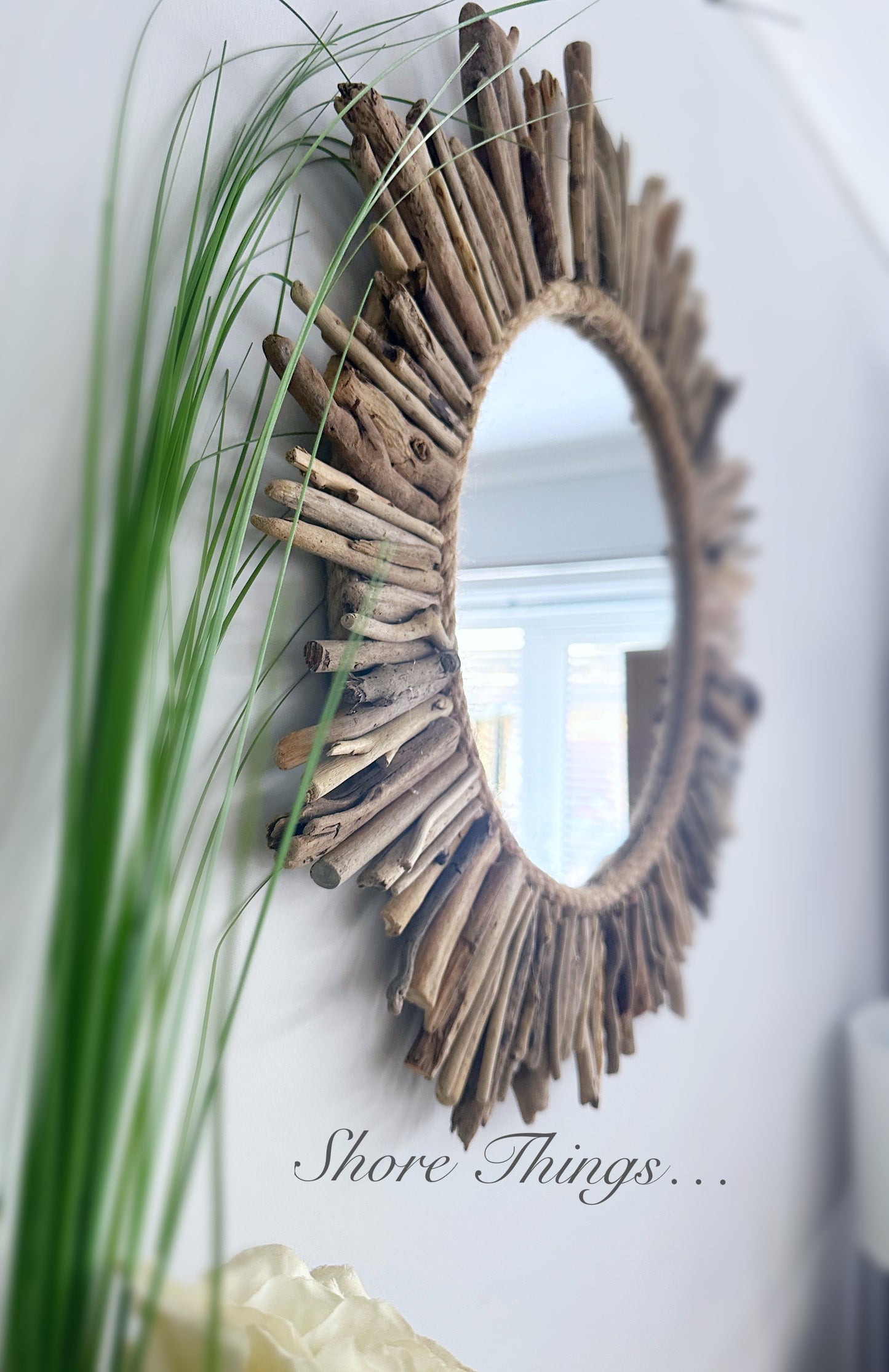 Driftwood Mirror round 17”