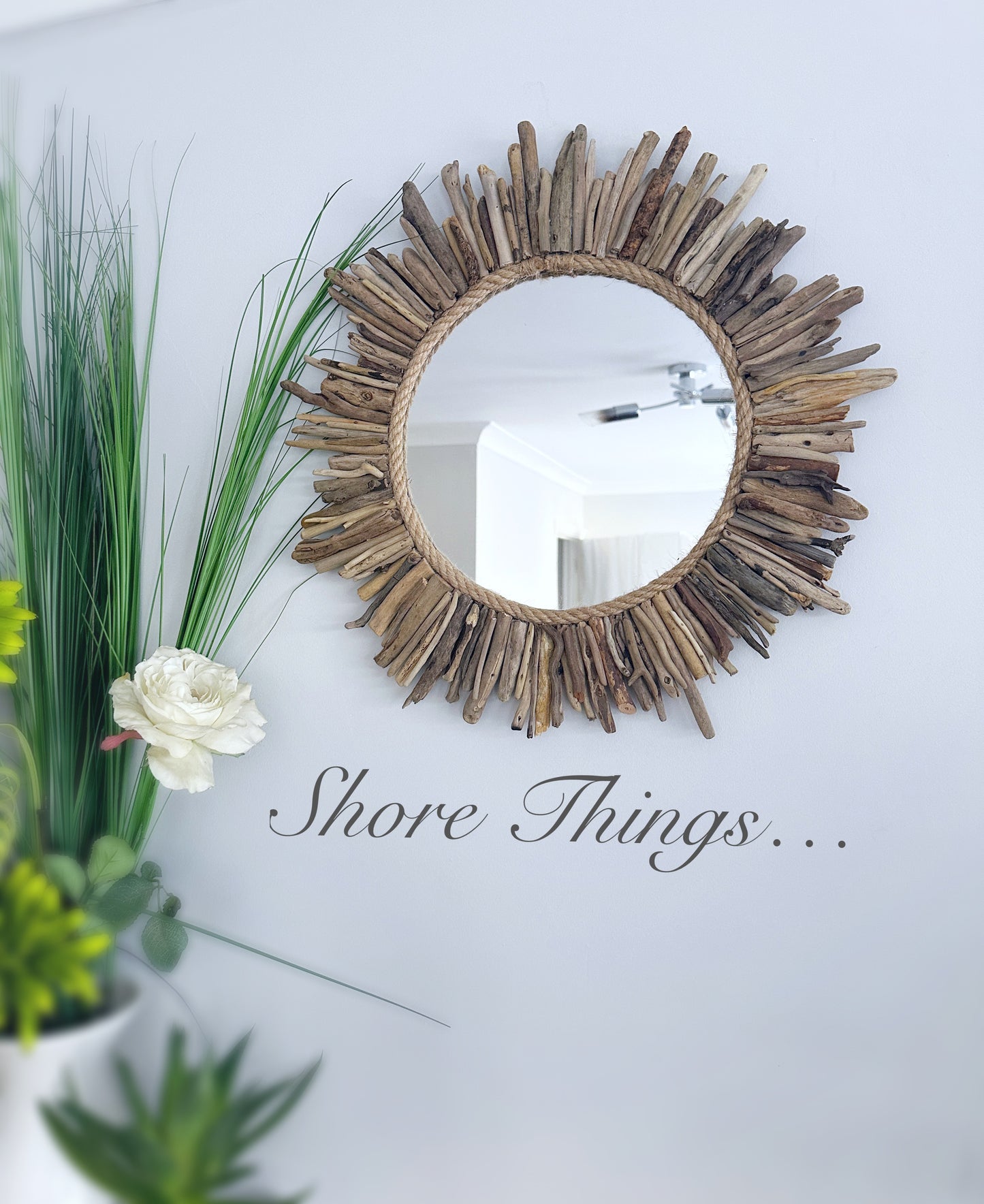 Driftwood Mirror round 17”