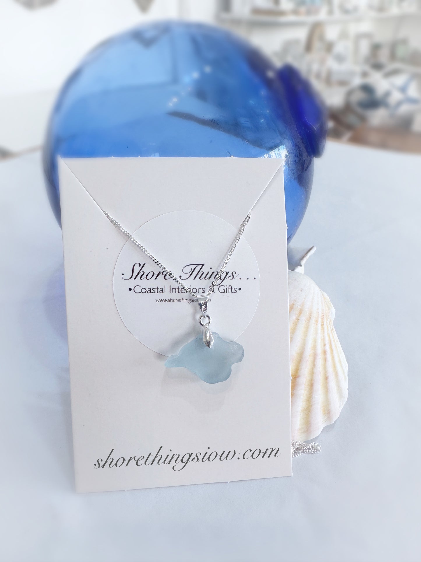 Isle of Wight sea glass necklace