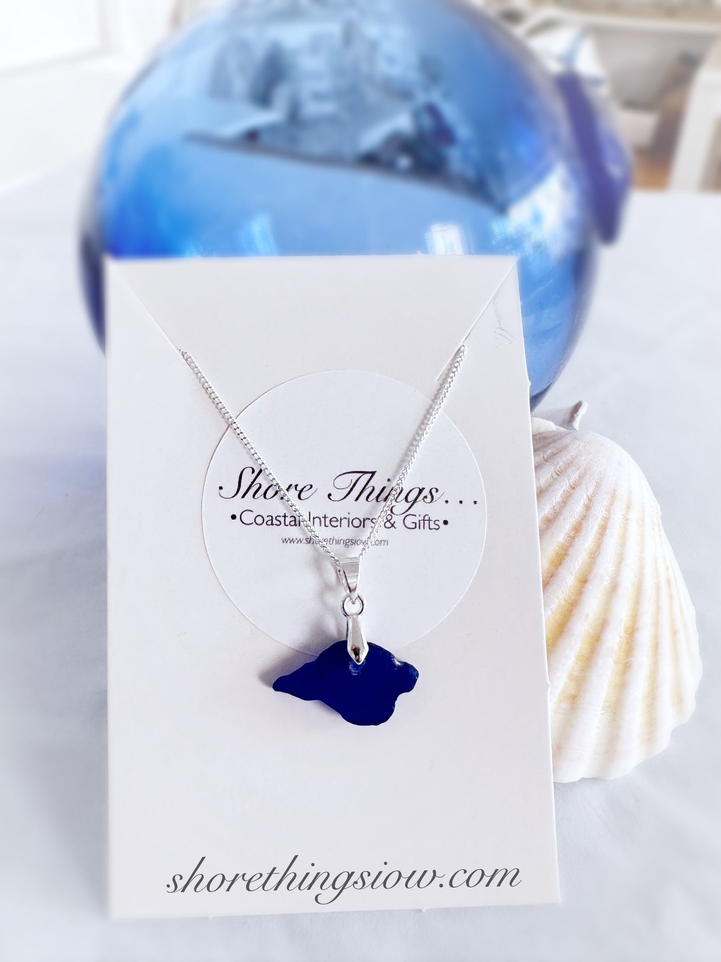 Isle of Wight sea glass necklace