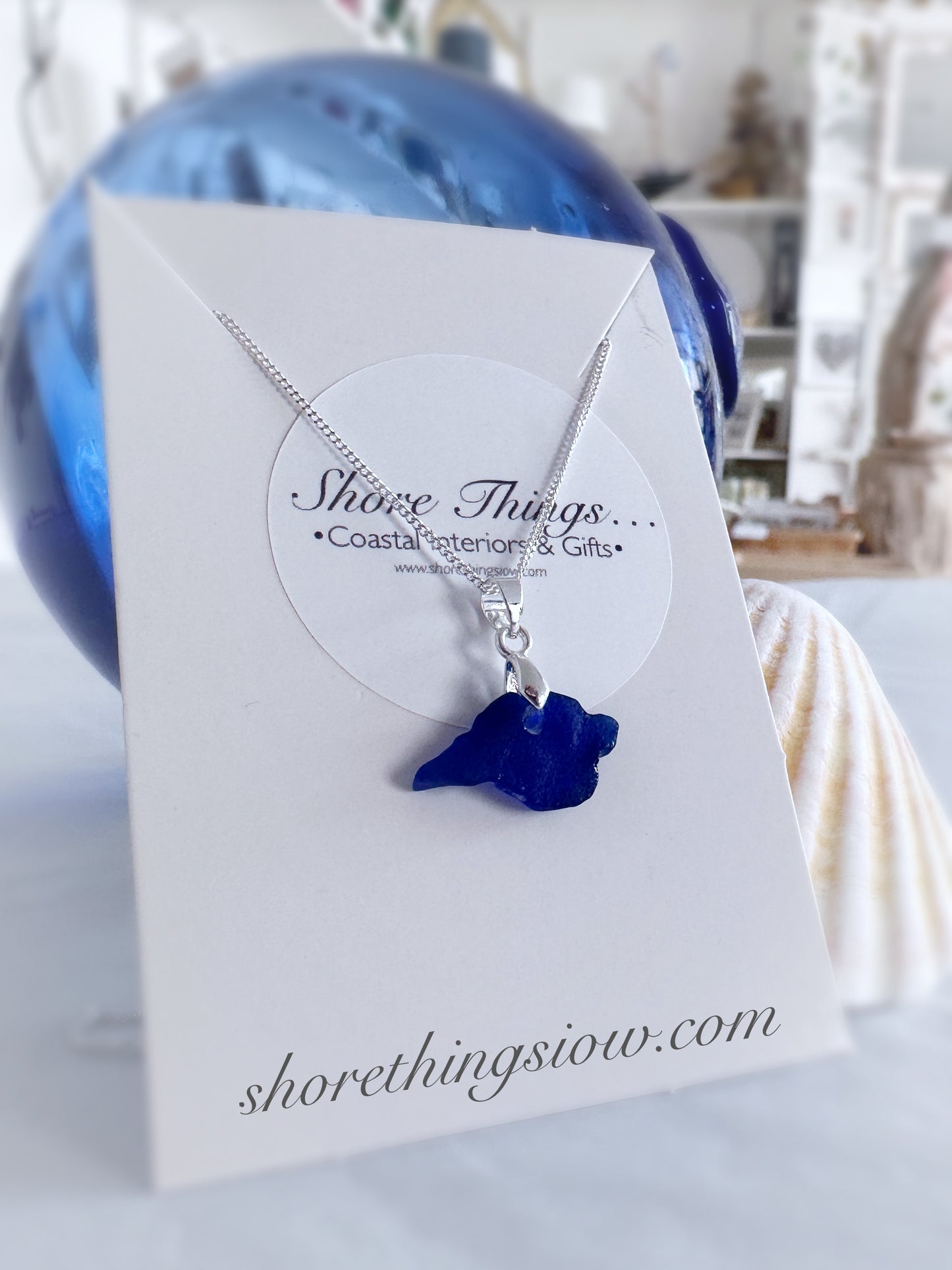 Isle of Wight sea glass necklace