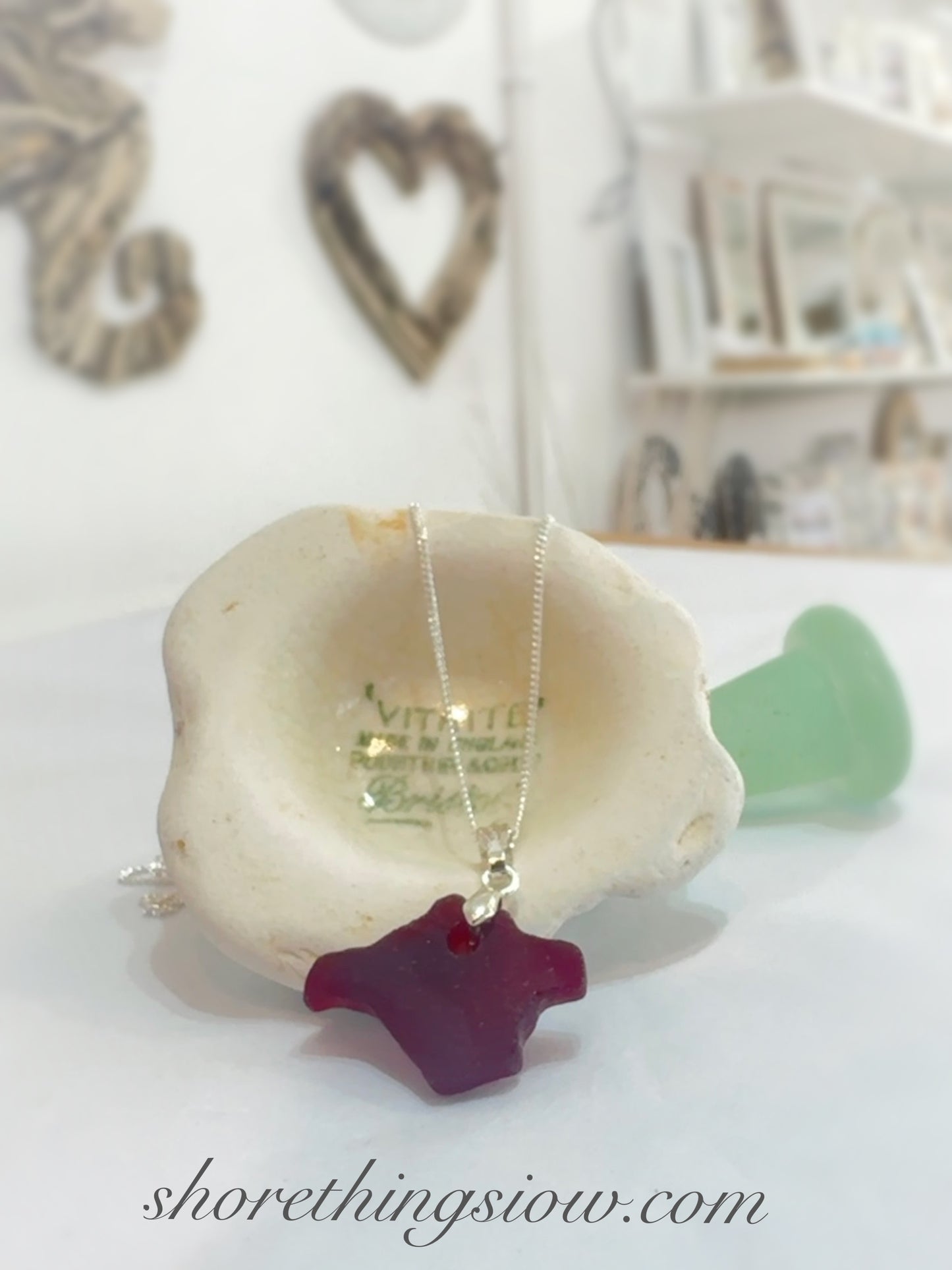 Isle of Wight sea glass necklace
