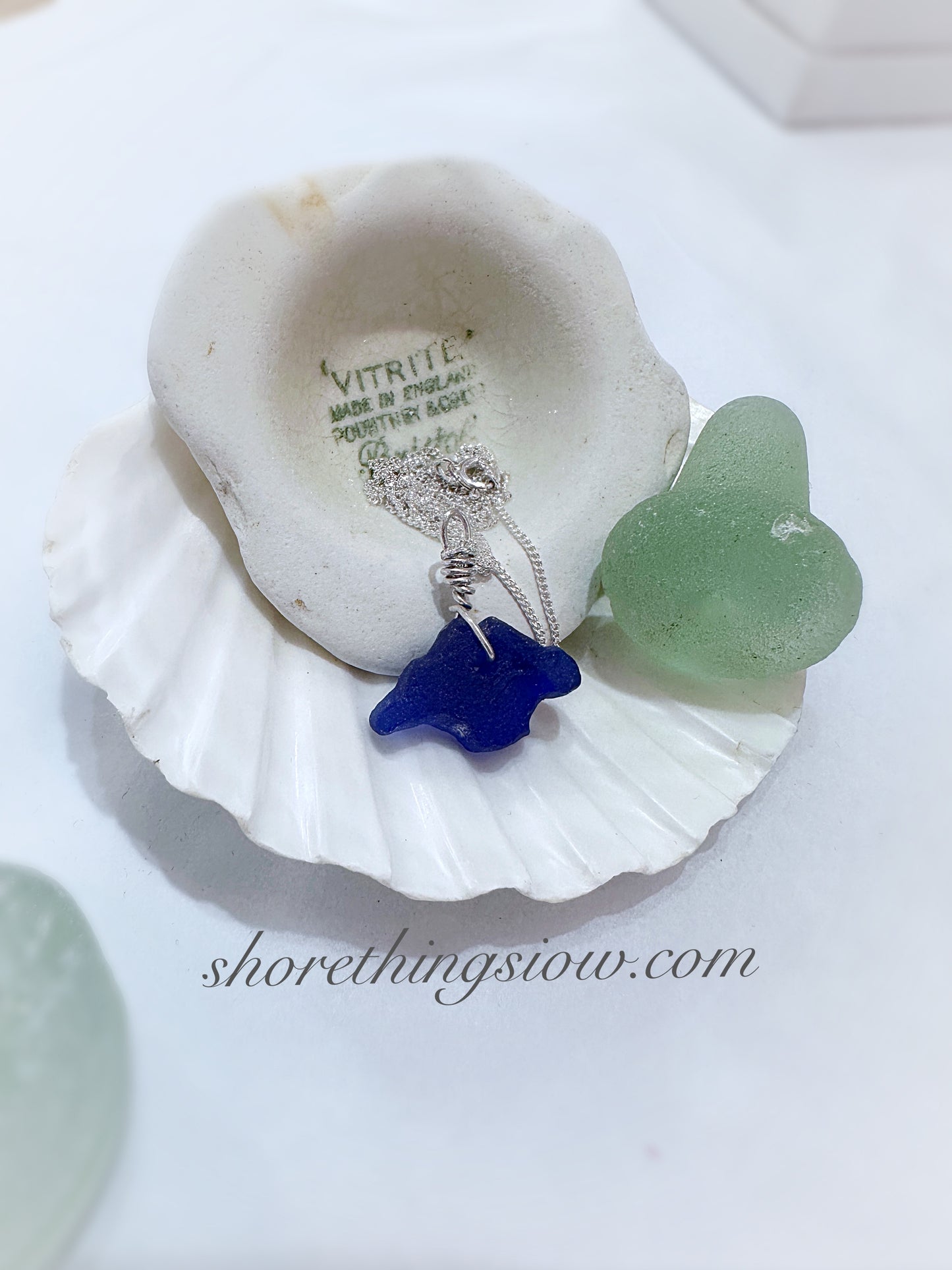 Isle of Wight sea glass necklace