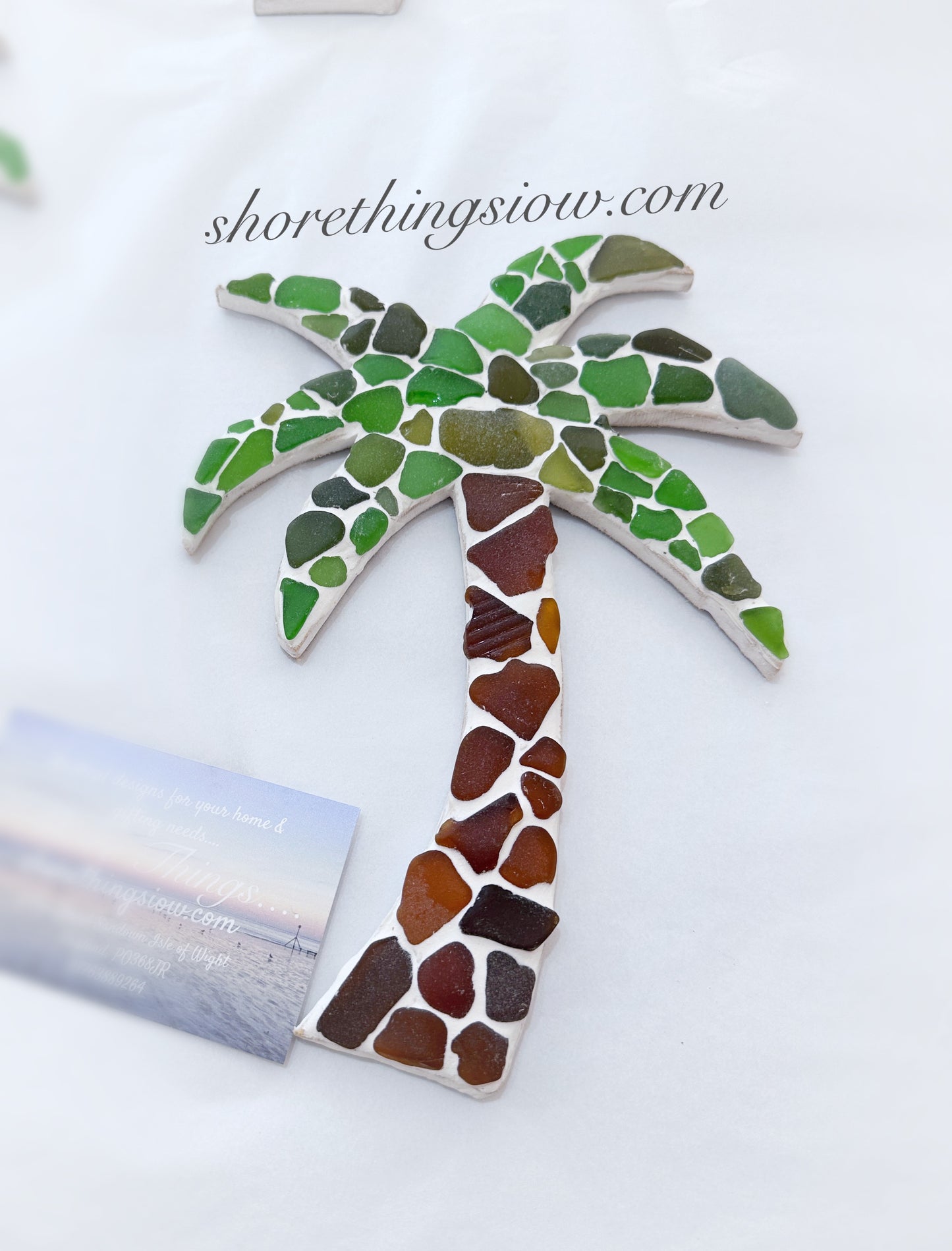 Sea Glass Palm Tree 15cm