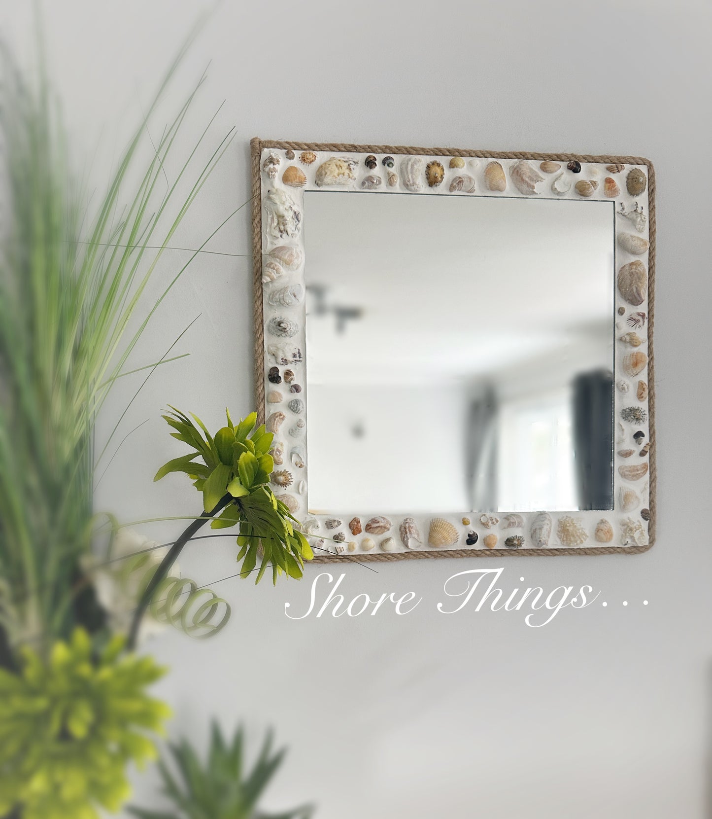 Sea Shell Mirror 22” Square
