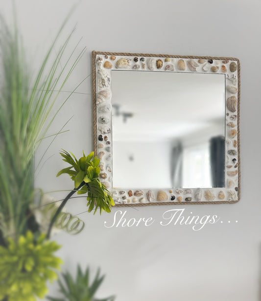 Sea Shell Mirror 22” Square