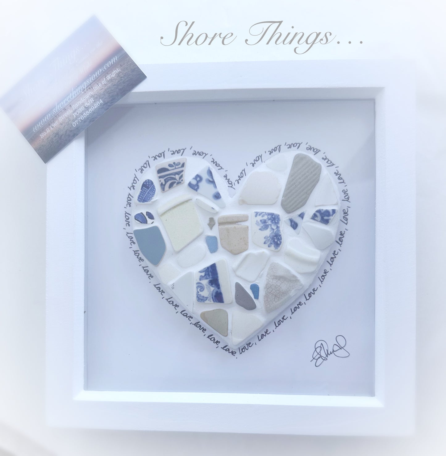 Sea Pottery Heart Box Frame