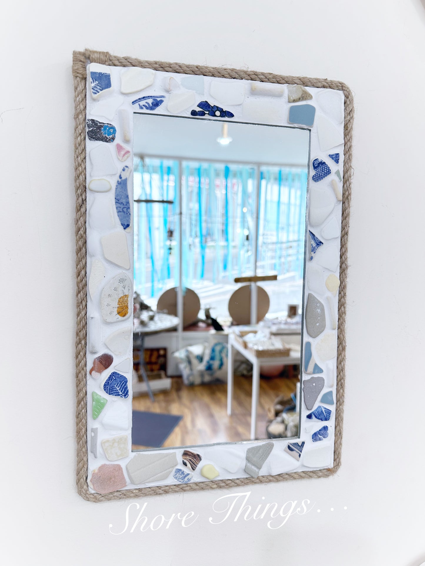 Sea Pottery Mirror 14”x10”