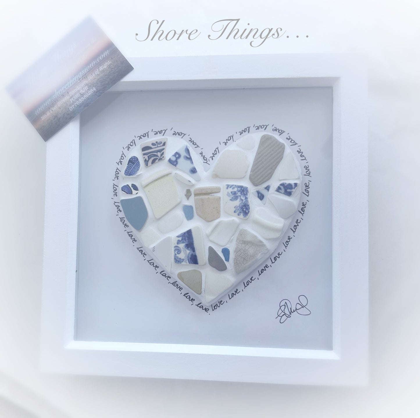Sea Pottery Heart Box Frame