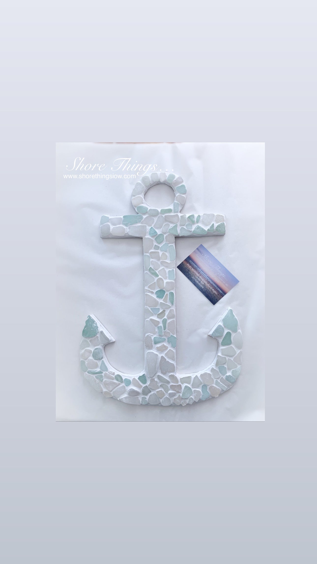 Sea Glass Anchor  35cm