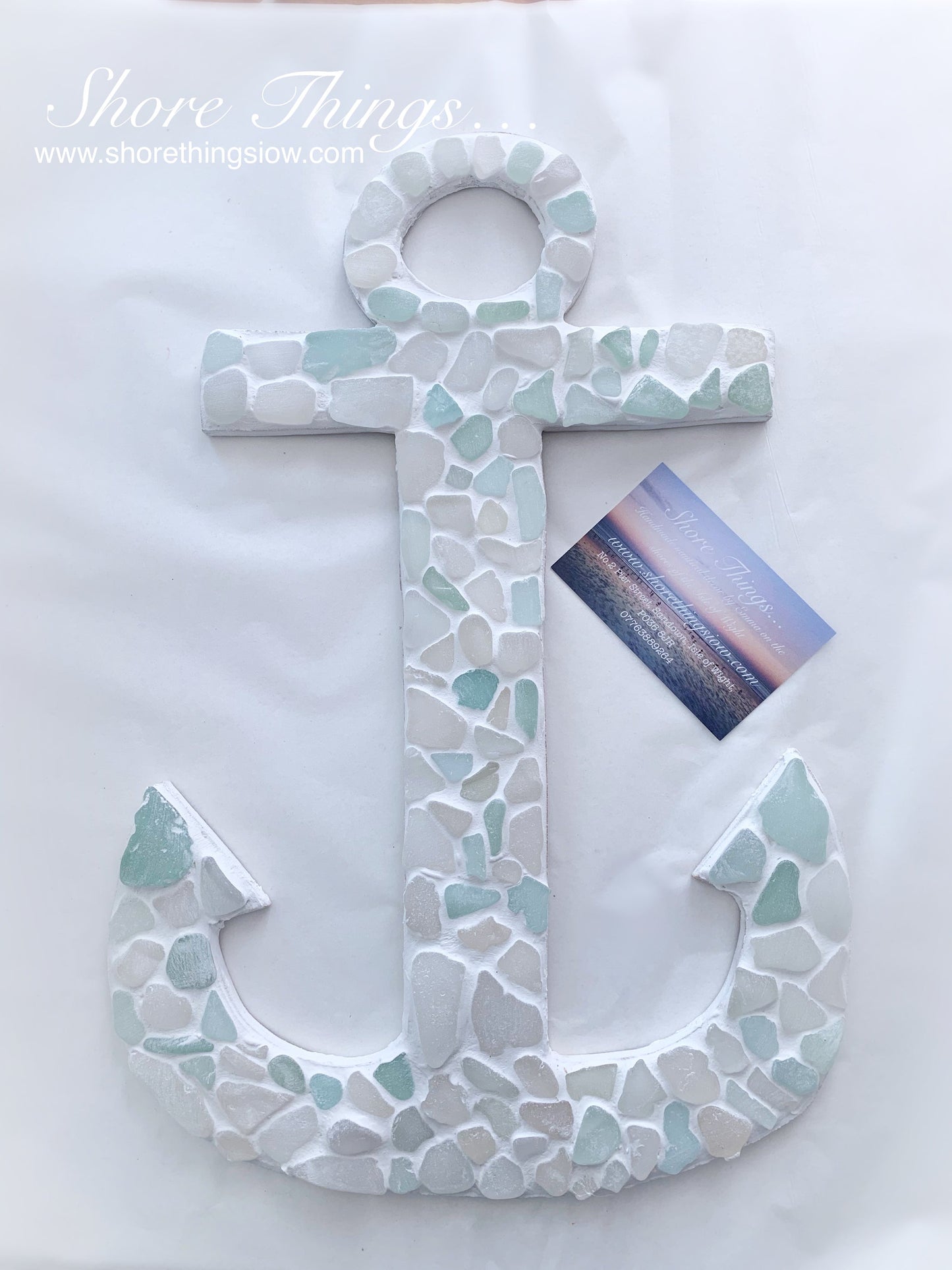 Sea Glass Anchor  35cm