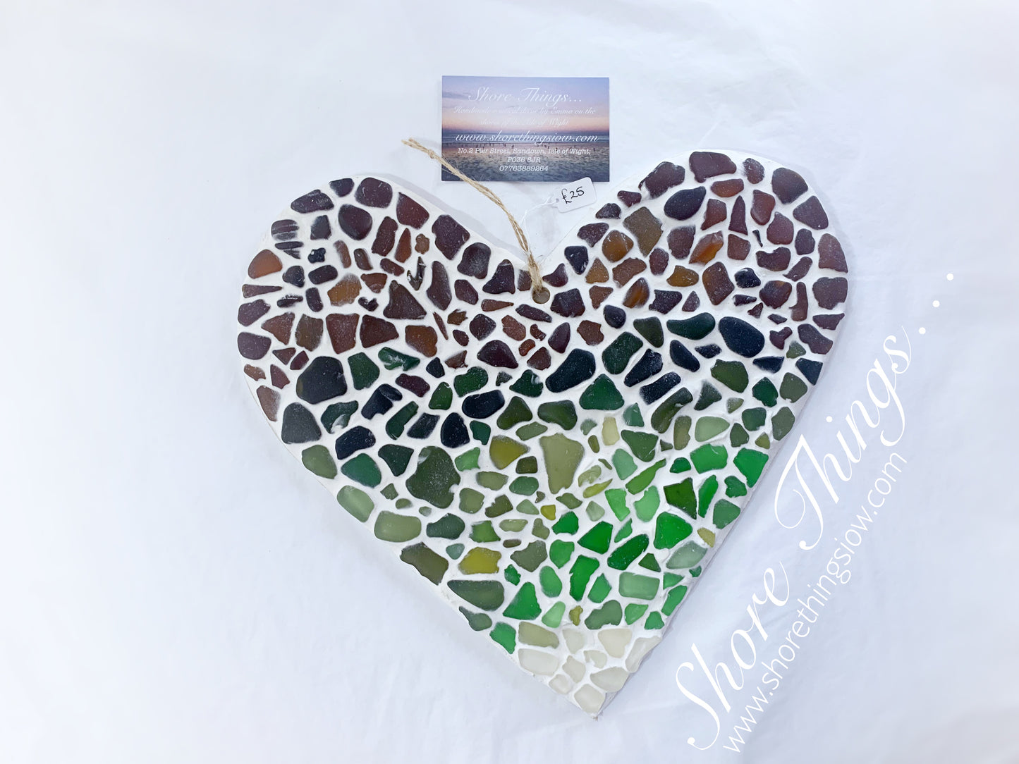 Sea Glass Ombré Heart