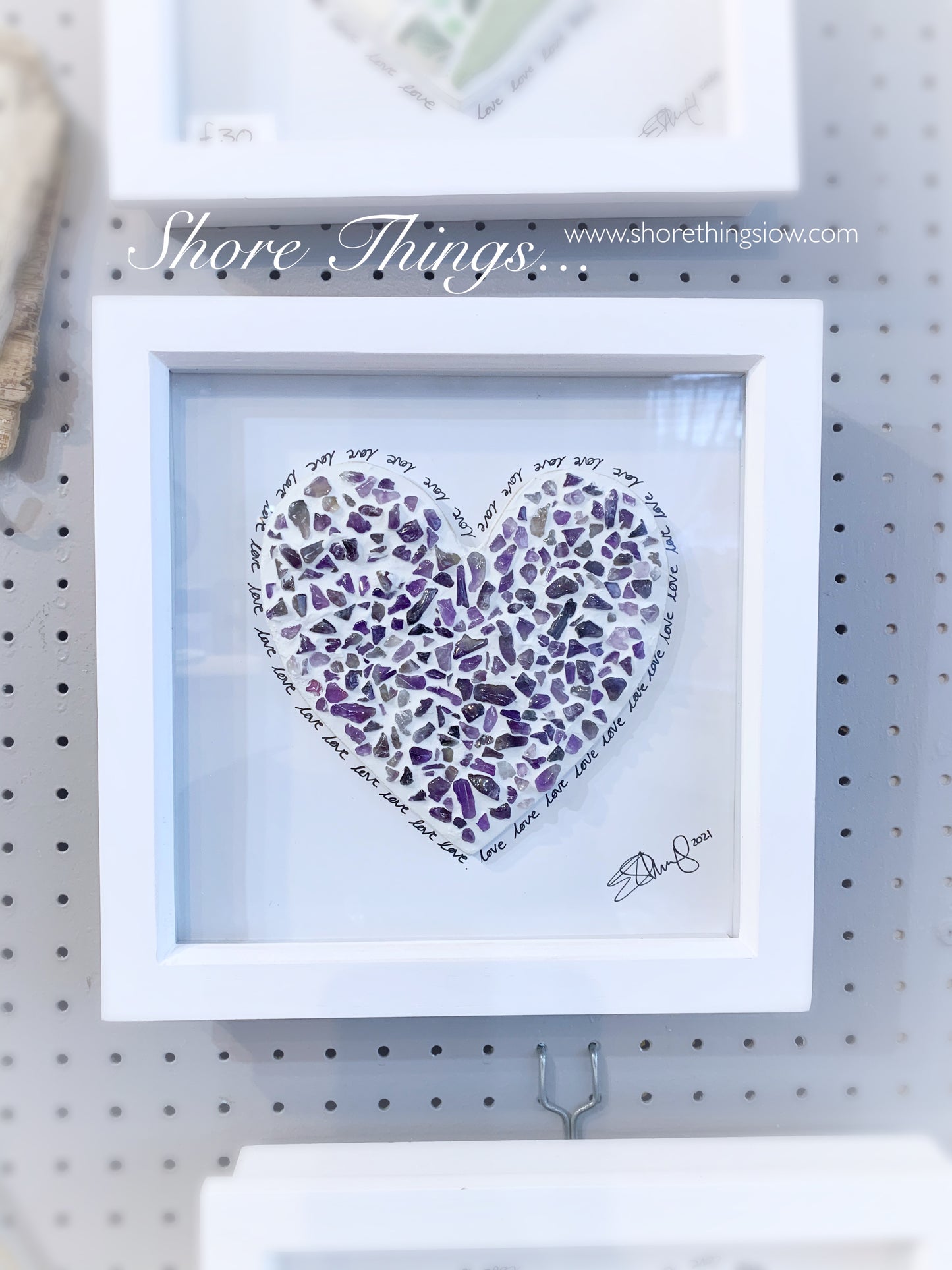 Amethyst Heart Box Frame